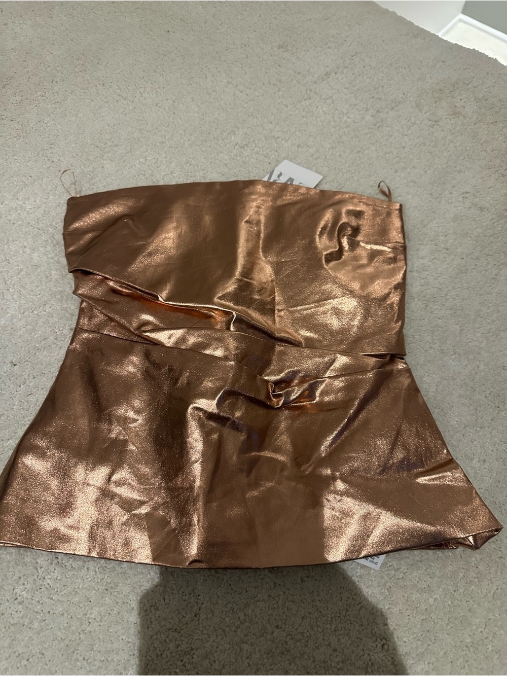 Strapless Metallic Copper Women’s Tube /bustier
